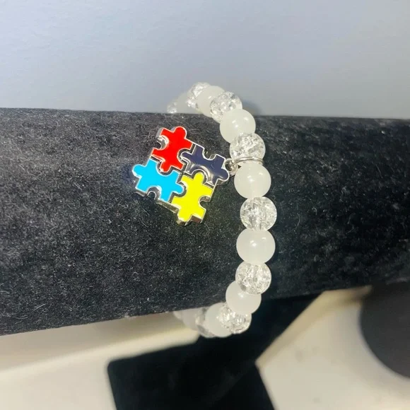 Handmade for Autism Awareness: Puzzle Piece Bracelet - Picture 1 of 1